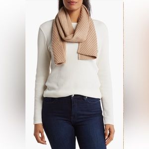 AllSaints Rib Pattern Scarf | Cortina Beige, O/S